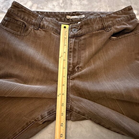 Chicos Platinum Brown Straight-Leg Pants‎ Womens Size 2.5 Short (35x28) Casual - Picture 9 of 12